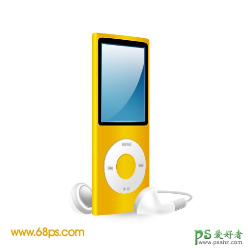 ipod图标 PS设计一款漂亮的时尚的ipod手机图标