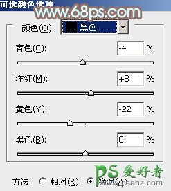 PS调色教程：给花坛边上可爱的少女图片调出柔美的古黄色