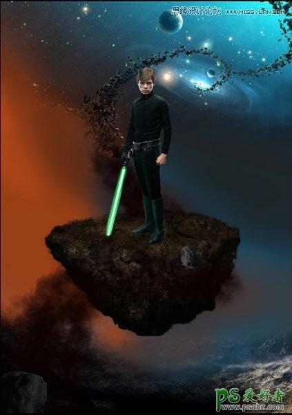 Photoshop创意合成星球大战电影海报，超酷科幻风格的星战海报