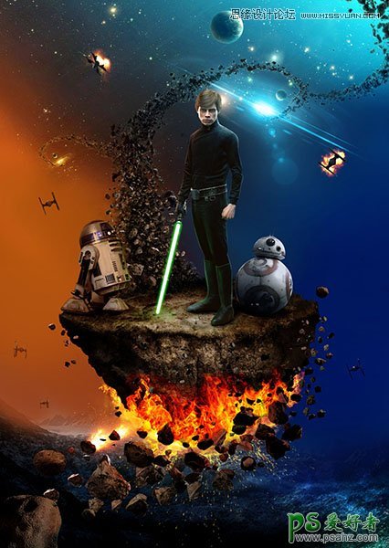 Photoshop创意合成星球大战电影海报，超酷科幻风格的星战海报