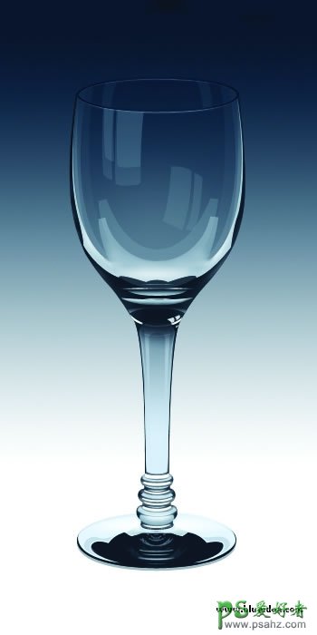 玻璃高脚杯 PS鼠绘教程 绘制大气透明的玻璃酒杯