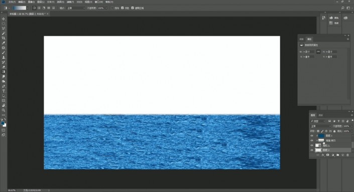 学习用photoshop简单操作设计出逼真的海平面效果图。