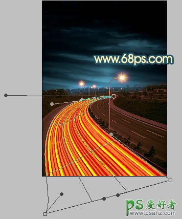 学习用PS给高速公路白天照片制作出夜景灯光效果