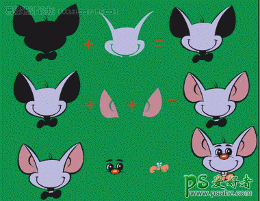 CorelDraw鼠绘教程学习：绘制可爱的心形小老鼠-漂亮的心奇小老鼠