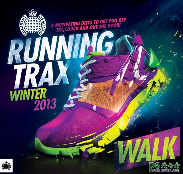 欣赏一组国外设计师关于冬季运动鞋动感海报设计作品