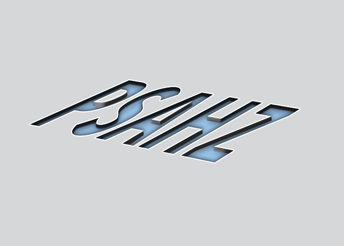PS字效教程：制作凹进地面的3D立体效果字，凹凸质感立体字。