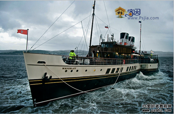 PhotoShop设计HDR高动态渲染海上轮船图片效果教程