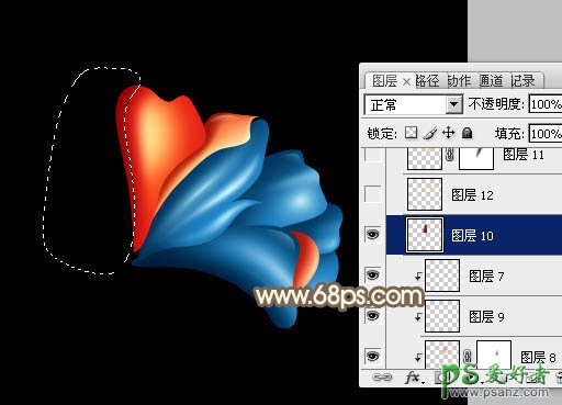 ps失量花朵图片制作教程：绘制一朵漂亮华丽的水晶花朵失量图