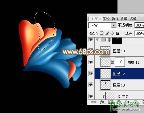 ps失量花朵图片制作教程：绘制一朵漂亮华丽的水晶花朵失量图