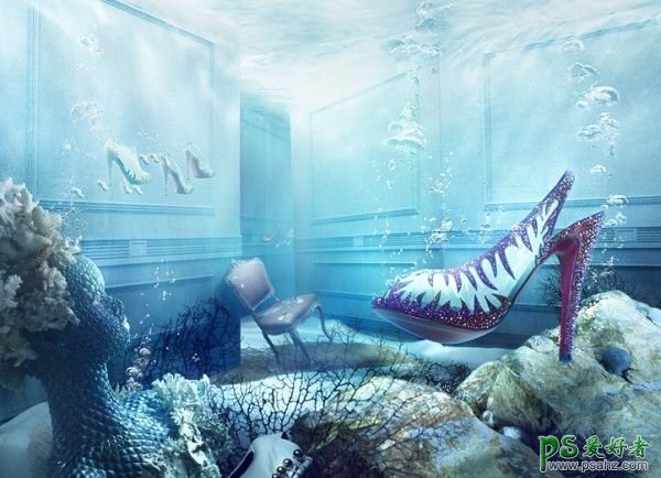 创意水中的产品海报设计 浸入水中效果的产品宣传海报