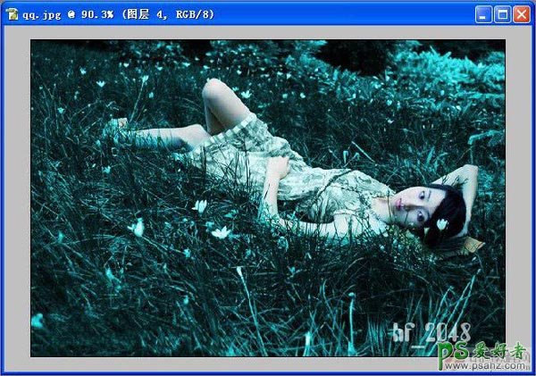 photoshop调出超绚效果暗夜精灵美女人像写真照