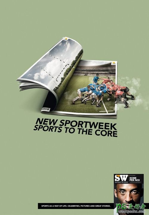 NEW SPORTWEEK SPORTS TO THE CORE 漂亮大气的体育杂志宣传海报