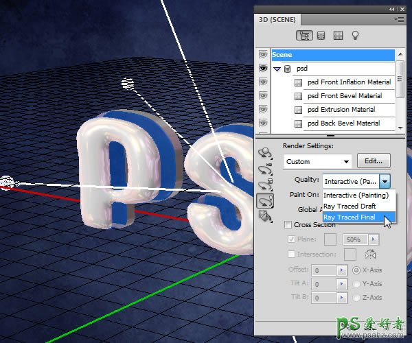 Photoshop制作有光泽的塑料3D字，3D塑料立体字，塑料3D文字
