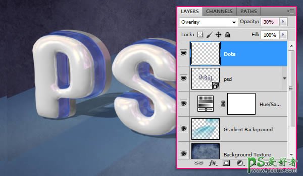 Photoshop制作有光泽的塑料3D字，3D塑料立体字，塑料3D文字