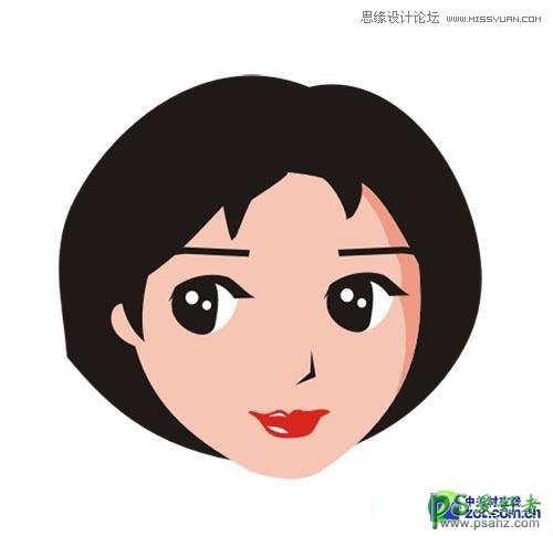 Coreldraw实例教程：制作可爱的大眼睛美女头像图片，大眼MM头像