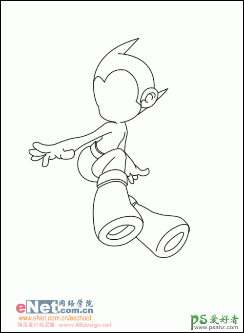 PS鼠绘教程：制作可爱的卡通动画小人物失量图片