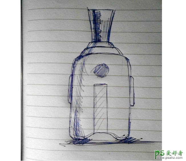 photoshop手工绘制古典风格的玻璃酒瓶，古风白酒酒瓶绘制教程