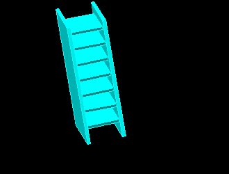 AutoCAD三维建模实例教程：学习用拉升、复制移动来制作一个木梯