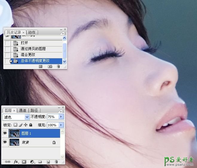 photoshop给夜幕下的清新少女调出甜美色调