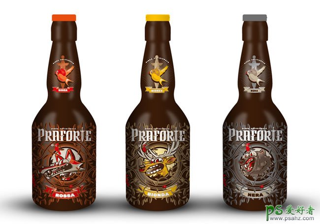 Praforte啤酒系列创意经典的包装设计作品欣赏，创意啤酒包装设计