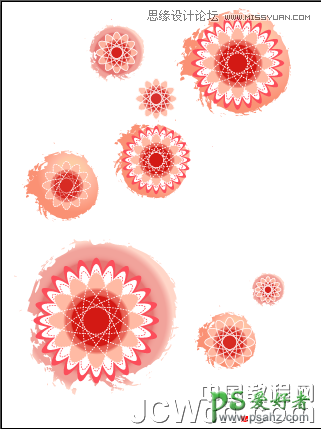 Illustrator背景图绘制教程：设计炫丽时尚的花朵图案背景图