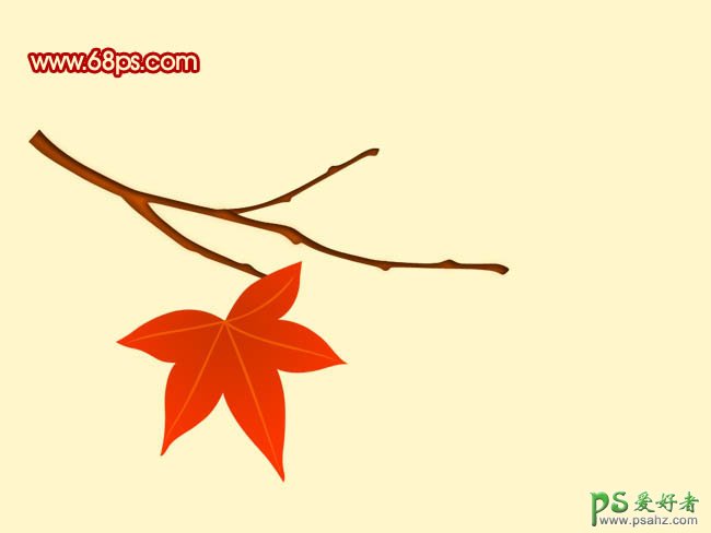 PS绘制漂亮的秋季枫叶壁纸图片