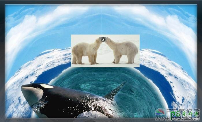 PS合成教程：合成一张唯美的地球动物生态系统环保海报