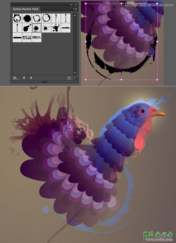 Illustrator手绘教程：绘制色彩鲜的圣诞节火鸡失量图片素材