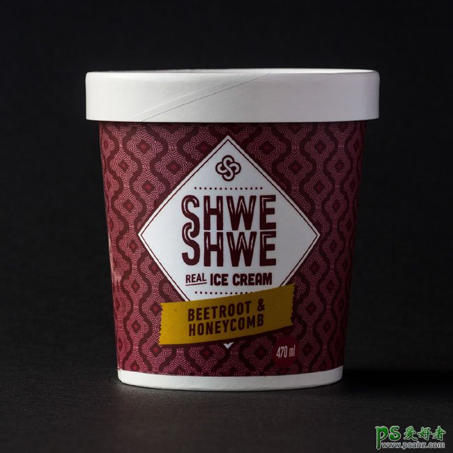 Shwe Shwe创意冰激凌杯包装设计作品，冰激凌宣传设计效果图。