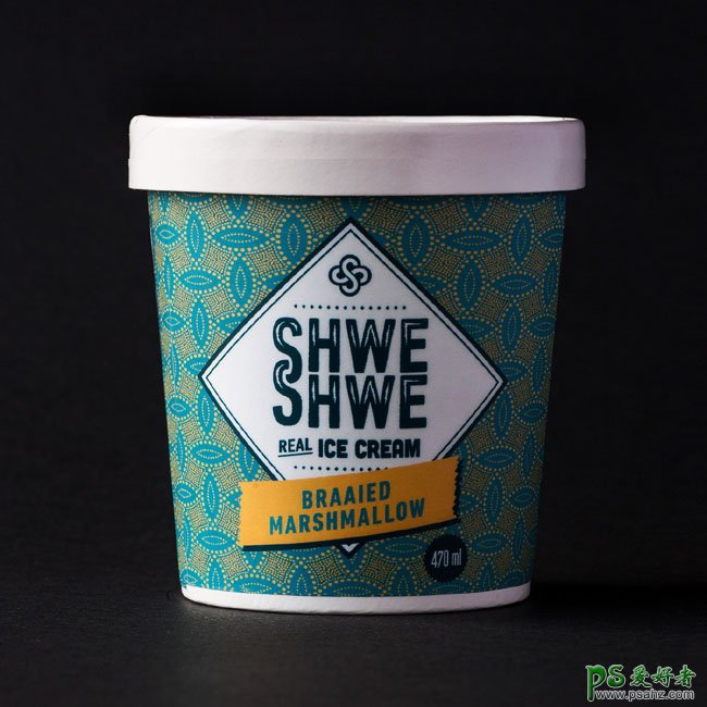 Shwe Shwe创意冰激凌杯包装设计作品，冰激凌宣传设计效果图。