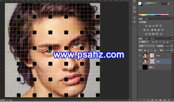 PS人脸特效图片制作教程：给帅哥人脸面部制作出霸气的编织效果