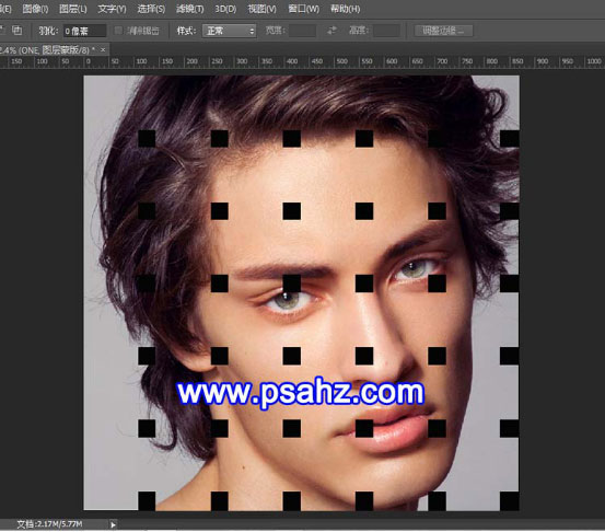 PS人脸特效图片制作教程：给帅哥人脸面部制作出霸气的编织效果