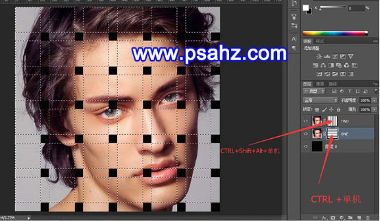 PS人脸特效图片制作教程：给帅哥人脸面部制作出霸气的编织效果