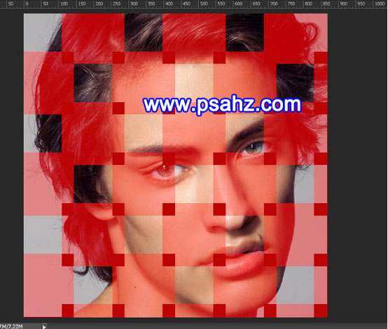 PS人脸特效图片制作教程：给帅哥人脸面部制作出霸气的编织效果