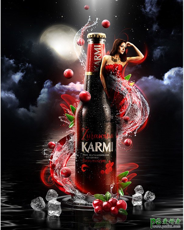 炫酷时尚的酒水饮料宣传海报作品，画风超酷的海报图片设计。