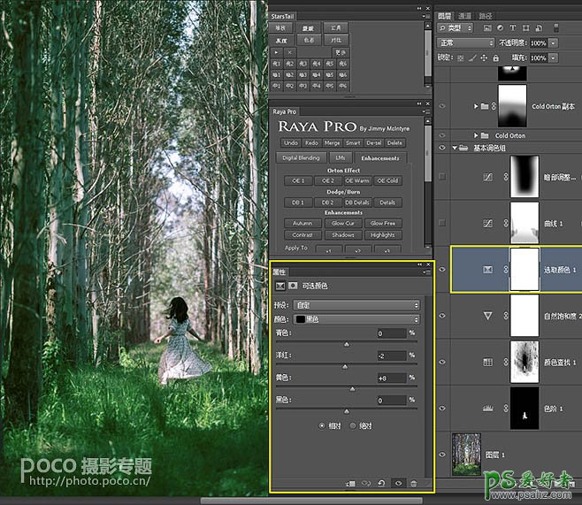 Photoshop给树林风景图片制作出唯美的透射光束效果,透光图片制作