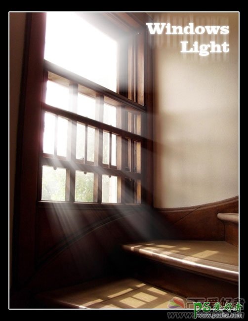 photoshop给室内装修效果图的窗户加上柔和的透射光线