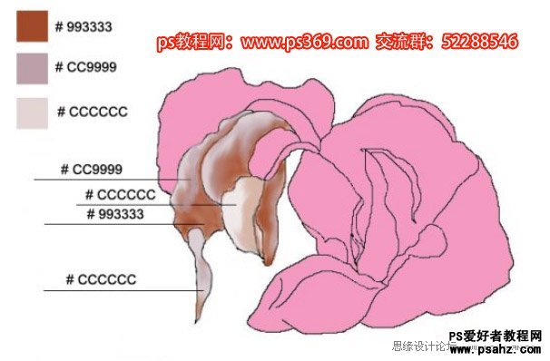 Photoshop绘制母亲节逼真的康乃馨花朵