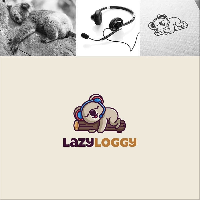 简约萌物！可爱的动物造型logo设计作品，萌态动物logo设计。