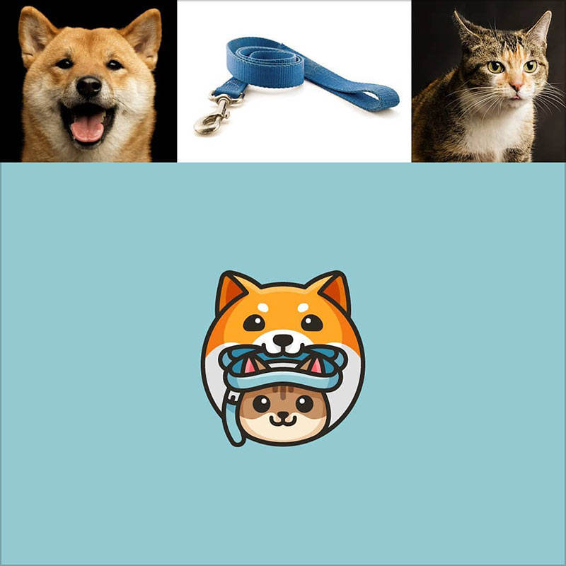 简约萌物！可爱的动物造型logo设计作品，萌态动物logo设计。
