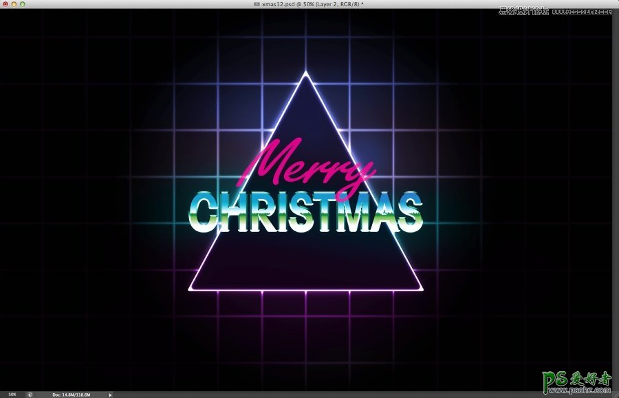 利用PS滤镜特效设计一张具有复古风格的圣诞海报图片-圣诞节海报