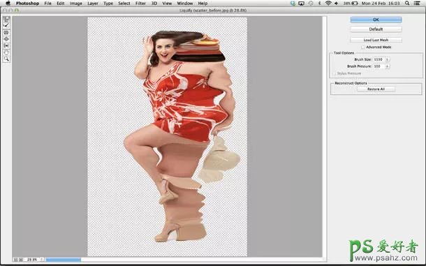 PS人像特效照片制作教程：设计一种碎片效果的欧美美女人物照片。