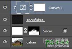 Photoshop给别墅风景图片快速制作出雪景效果，飘雪图片制作教程
