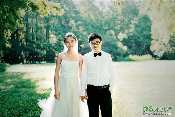 Photoshop婚片调色教程：给情侣婚纱照调出漂亮的夏日小清新风格