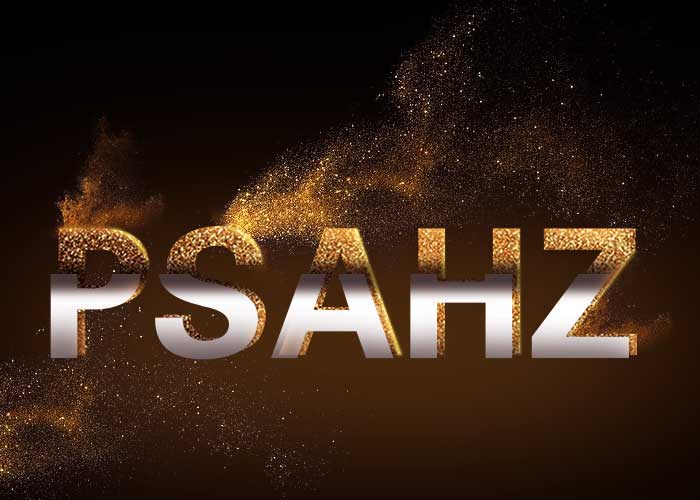 Photoshop设计金色流沙效果的立体文字，沙质特效立体字。
