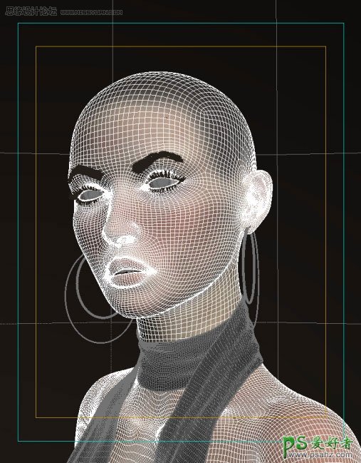 3D MAX建模教程：学习制作逼真的女性角色模型-漂亮手绘美女人像