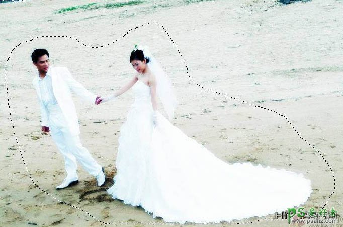photoshop调出绚丽的情侣婚纱照，爱的告白