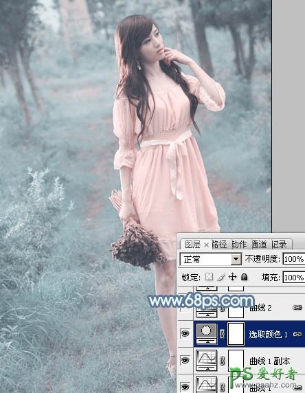 Ps后期调色教程：给性感外拍美女写真照调出柔和色彩