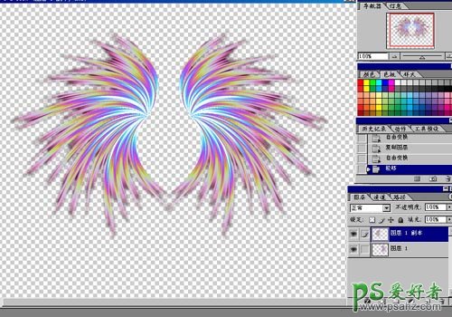 利用photoshop滤镜制作非常酷的梦幻光影翅膀，彩色翅膀。