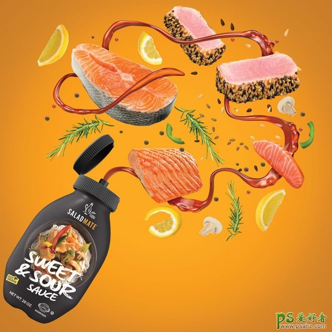 美味酱料宣传海报设计作品，创意食品酱料宣传广告作品欣赏。